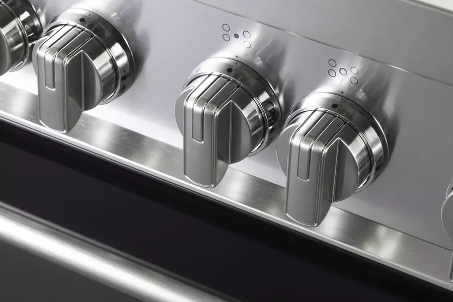 Brushed metal finishing knobs